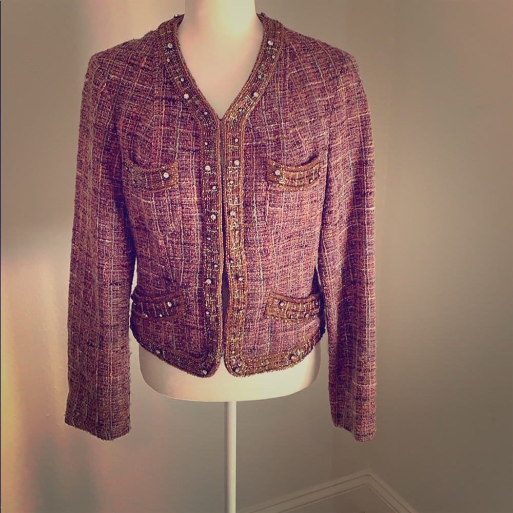 Gentle worn Tracy Reese jacket